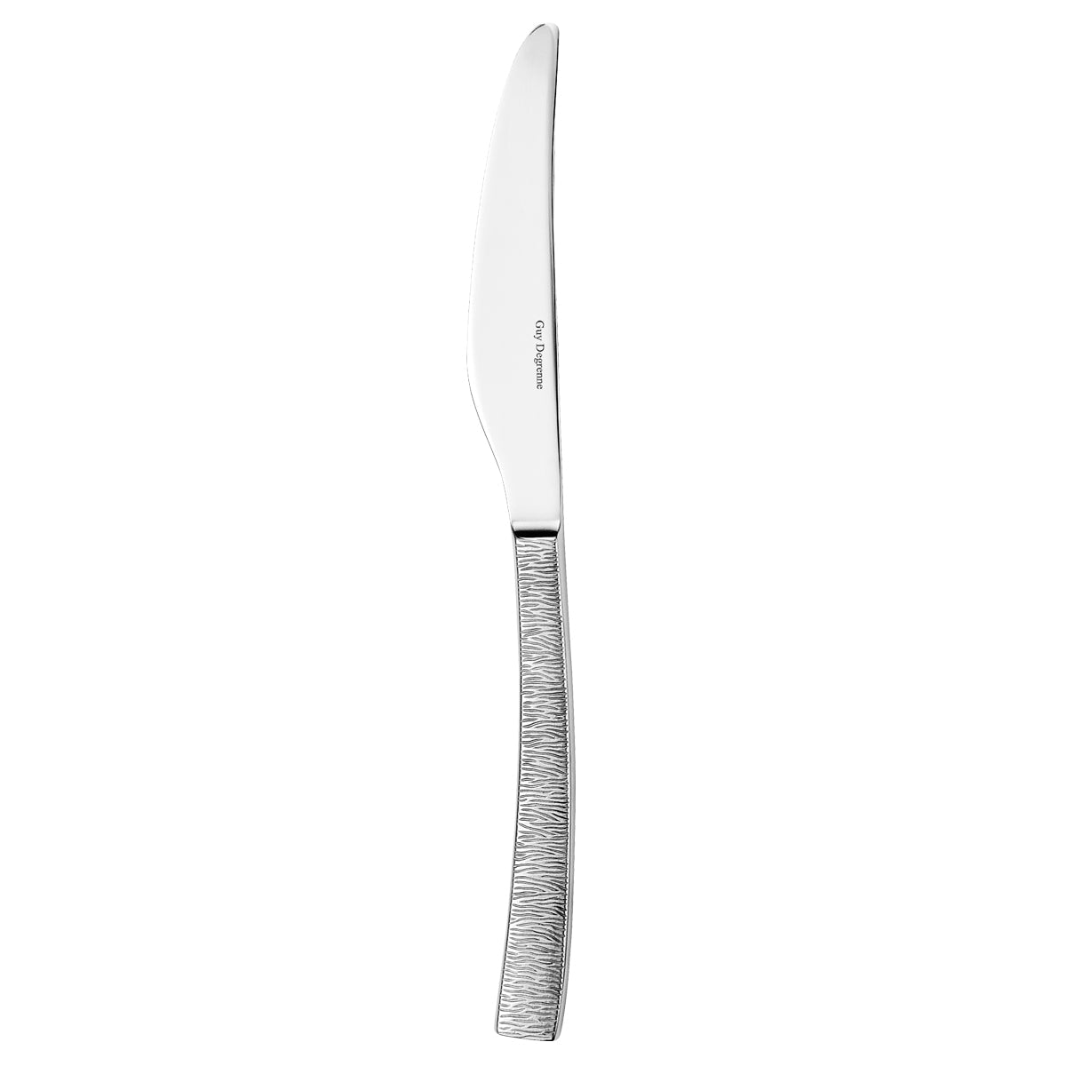 ASTREE CISELE MIRROR FINISH Dessert knife, 1 pc solid handle, serrated