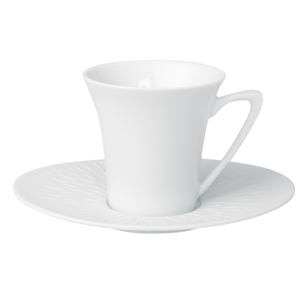 BOREAL SATIN WHITE Oval coffee/expresso saucer 14 x 12 cm