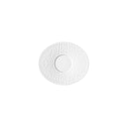 BOREAL SATIN WHITE Oval coffee/expresso saucer 14 x 12 cm