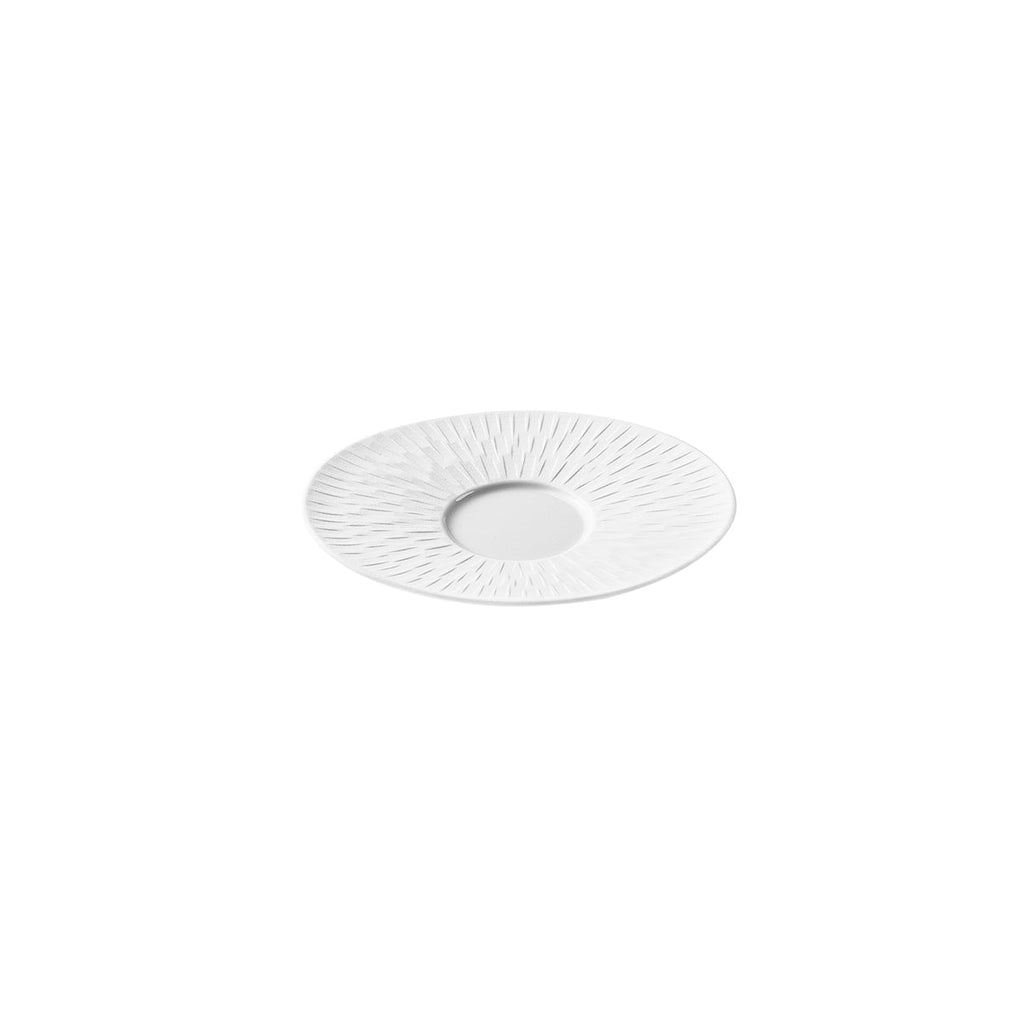 BOREAL SATIN WHITE Oval coffee/expresso saucer 14 x 12 cm
