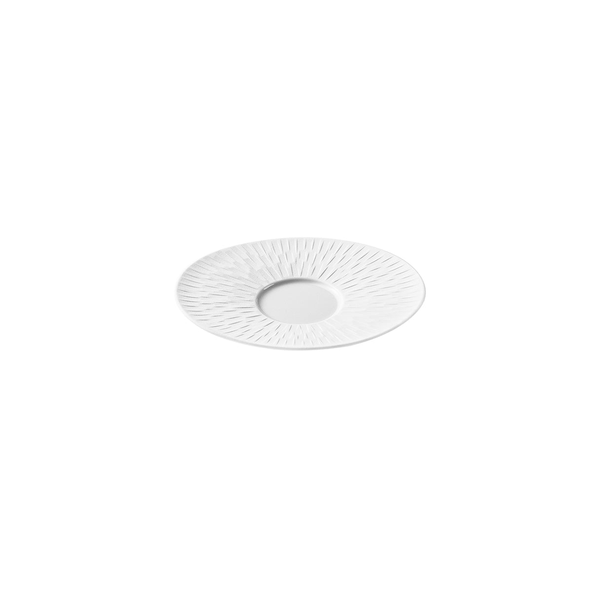 BOREAL SATIN WHITE Oval coffee/expresso saucer 14 x 12 cm