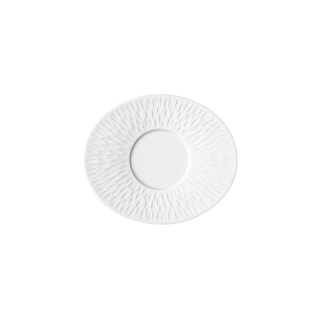 BOREAL SATIN WHITE Oval tea/coffee saucer 16,5 x 14 cm