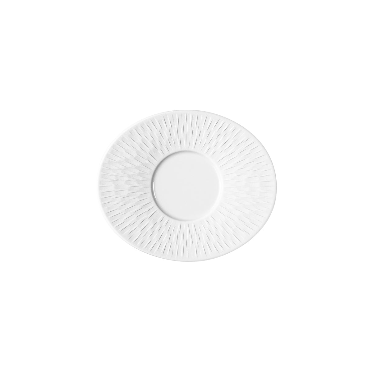 BOREAL SATIN WHITE Oval tea/coffee saucer 16,5 x 14 cm