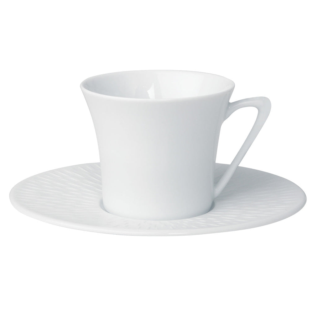 BOREAL SATIN WHITE Oval tea/coffee saucer 16,5 x 14 cm