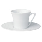 BOREAL SATIN WHITE Oval tea/coffee saucer 16,5 x 14 cm