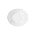 BOREAL SATIN WHITE Oval breakfast saucer 20 x 17 cm