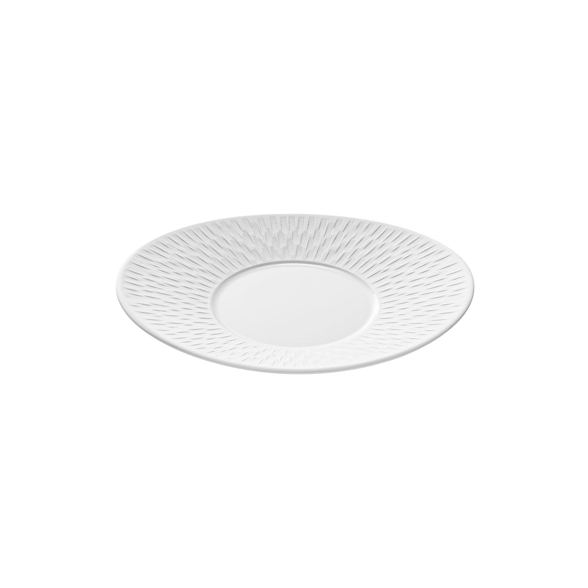 BOREAL SATIN WHITE Oval breakfast saucer 20 x 17 cm