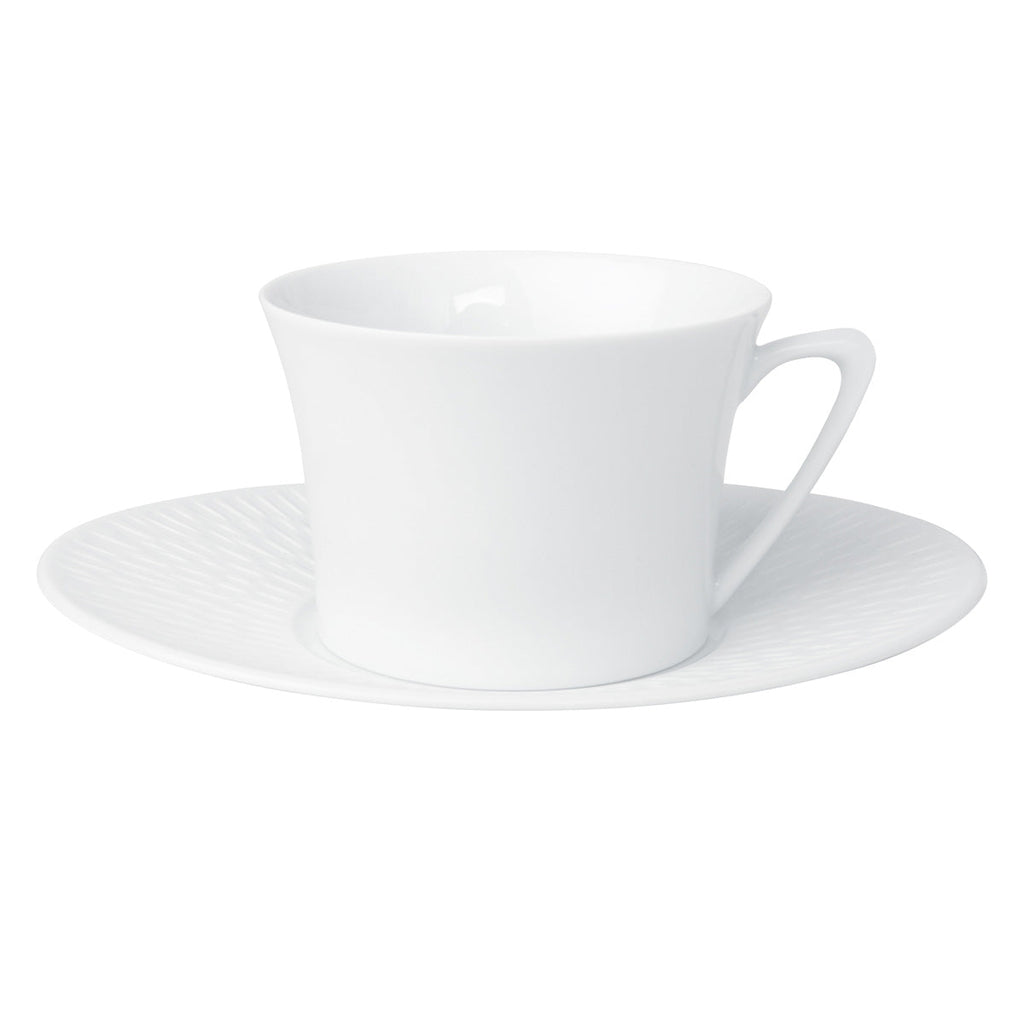 BOREAL SATIN WHITE Oval breakfast saucer 20 x 17 cm
