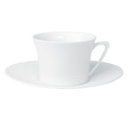 BOREAL SATIN WHITE Oval breakfast saucer 20 x 17 cm