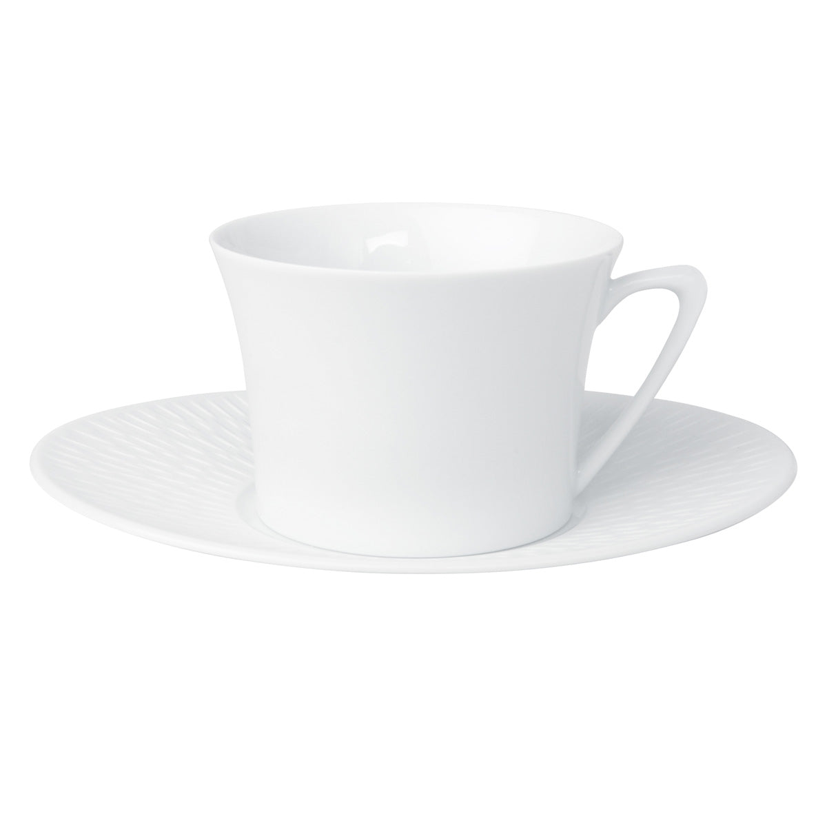 BOREAL SATIN WHITE Oval breakfast saucer 20 x 17 cm