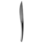 XY BLACK MIRROR FINISH Table knife, 1 pc solid handle, serrated
