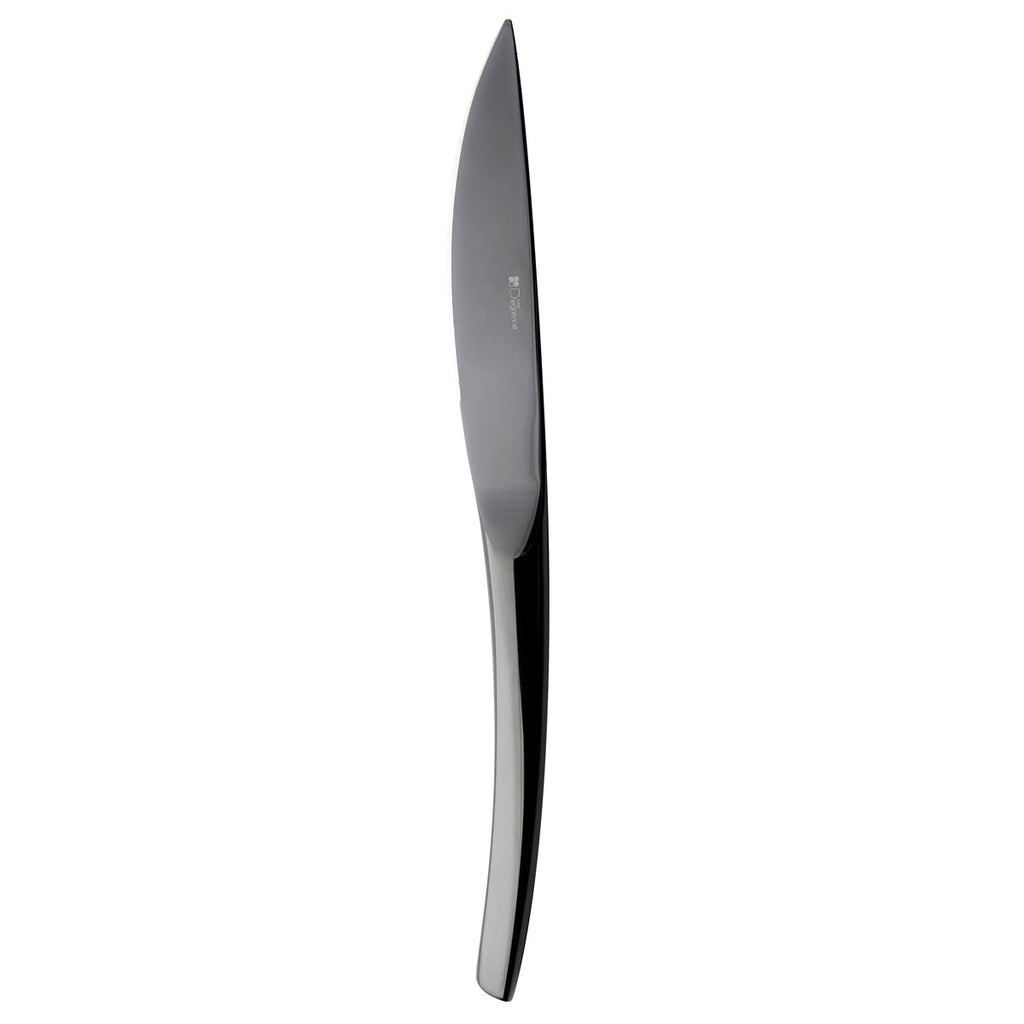 XY BLACK MIRROR FINISH Table knife, 1 pc solid handle, serrated