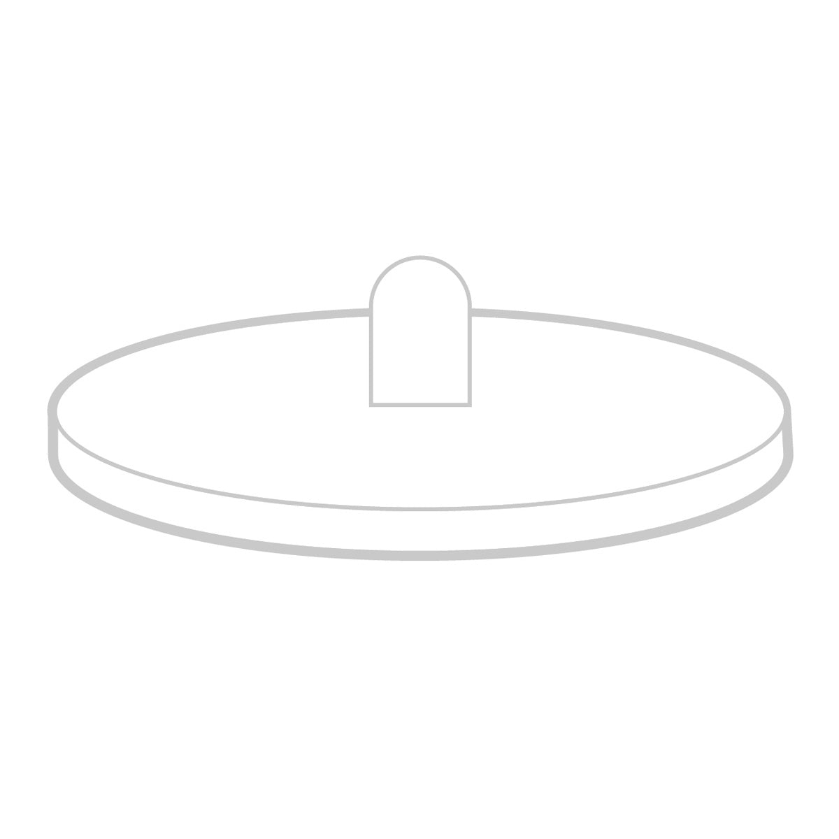 EVENTO Brushed lid finish for dispenser 17.9 cm . 7 in 1/16