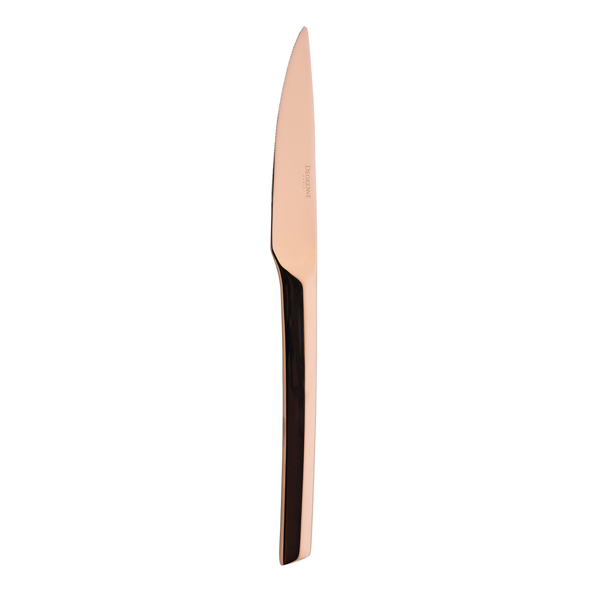 GUEST MIRROR FINISH COOPER COLOR Table knife, 1 pc solid handle, serrated