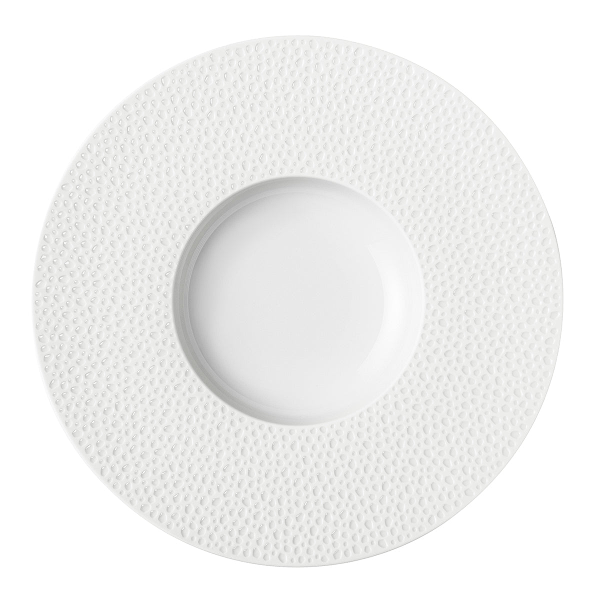 PERLES DE ROSEE BLANCHES Large bowl gourmet plate 30 cm