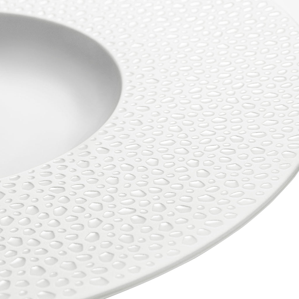 PERLES DE ROSEE BLANCHES Large bowl gourmet plate 30 cm