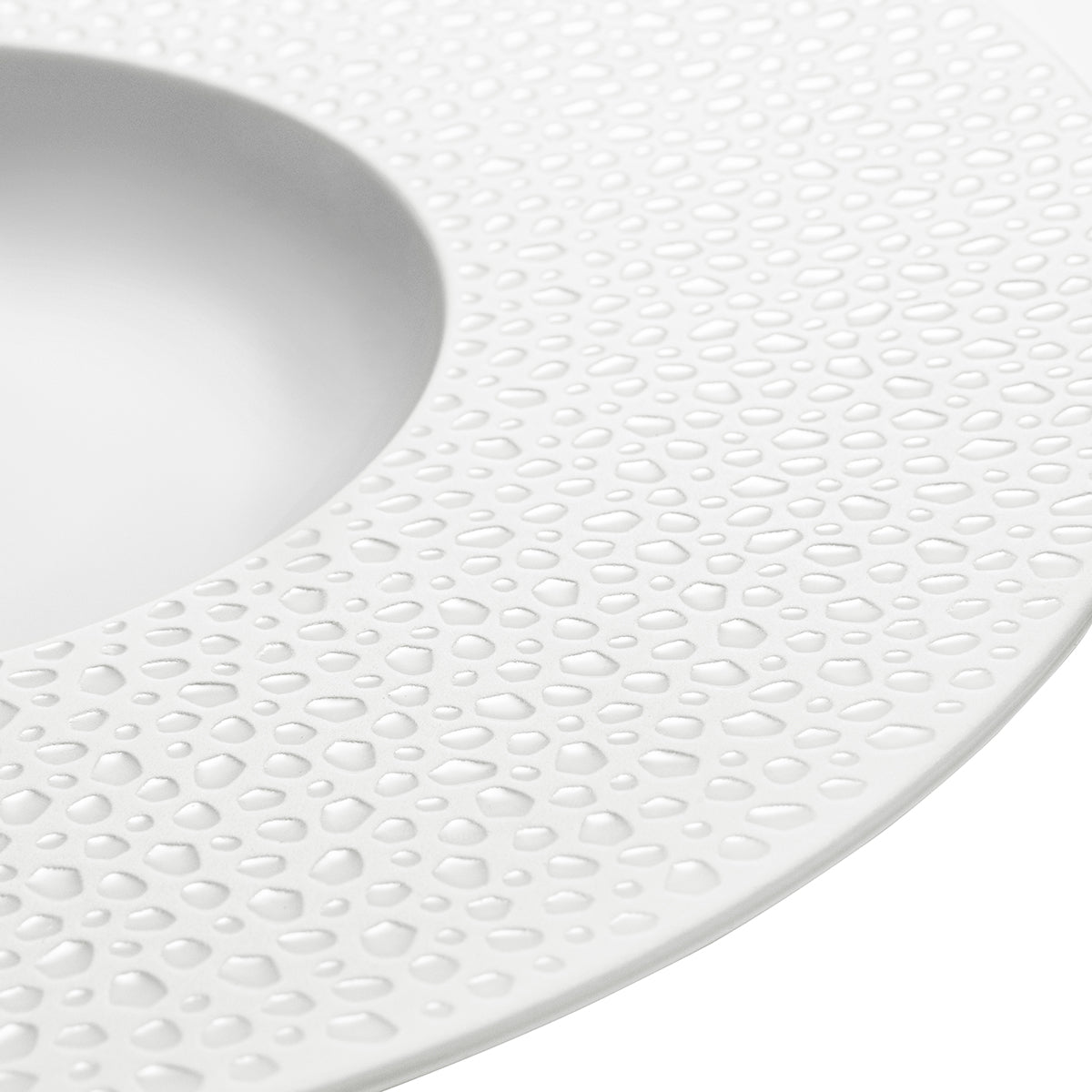 PERLES DE ROSEE BLANCHES Large bowl gourmet plate 30 cm