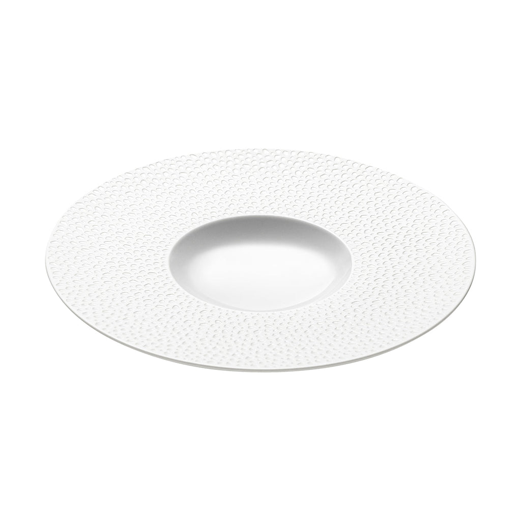 PERLES DE ROSEE BLANCHES Small bowl gourmet plate 27.9 cm