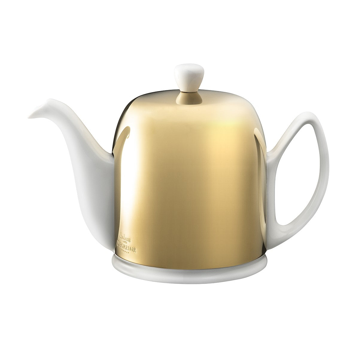 SALAM WHITE EXPORT Tea pot 6 cups gold bell