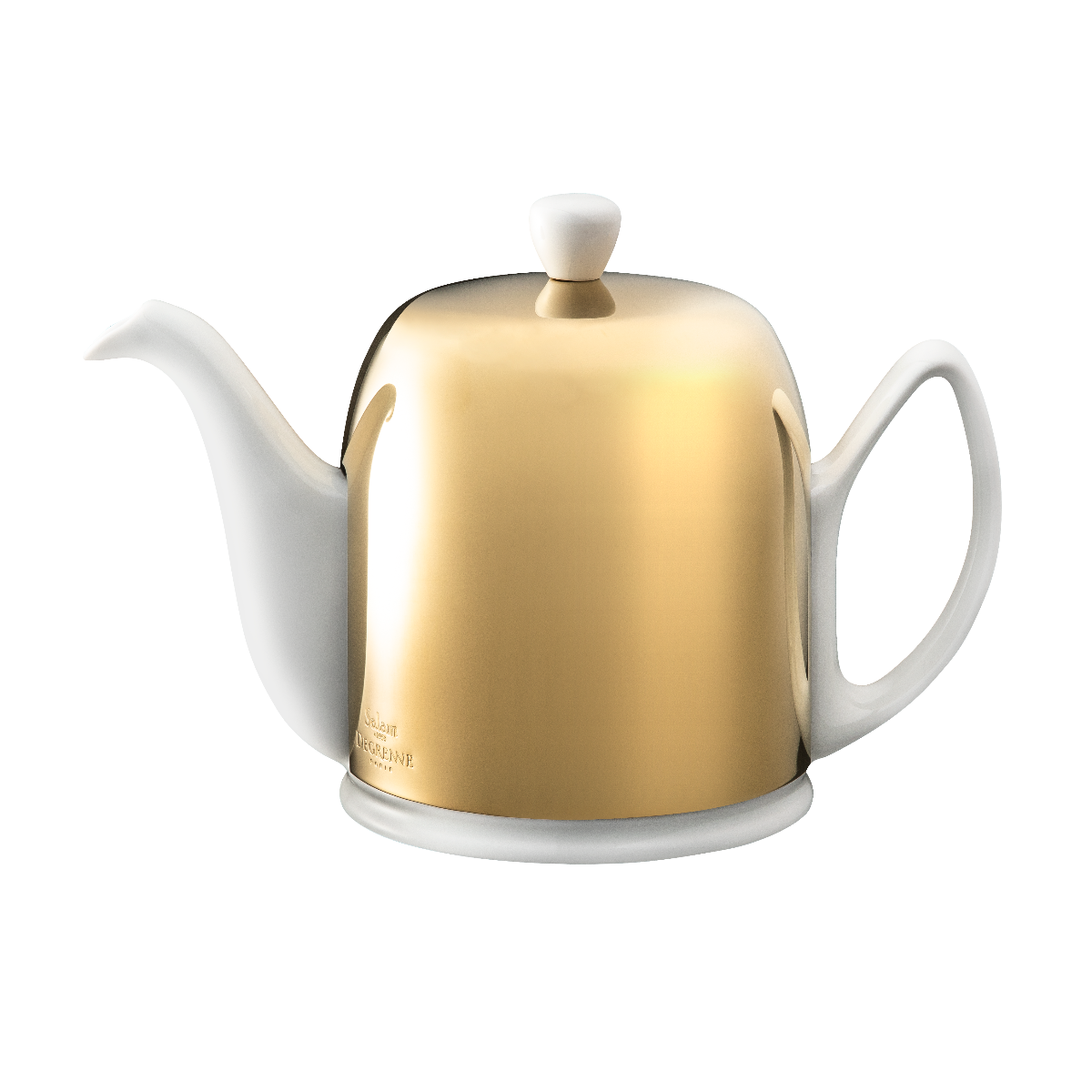 SALAM WHITE EXPORT Tea pot 6 cups gold bell