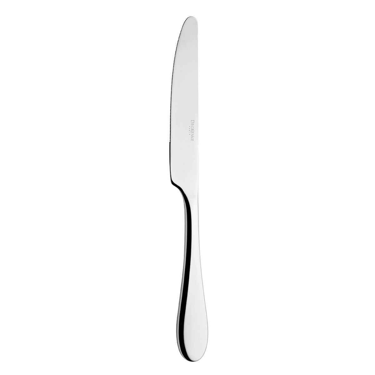 ONDE MIRROR FINISH Table knife, 1 pc solid handle, serrated, straight blade