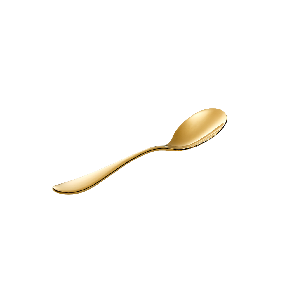 ONDE GOLD FINISH Soup / Dessert spoon, oval