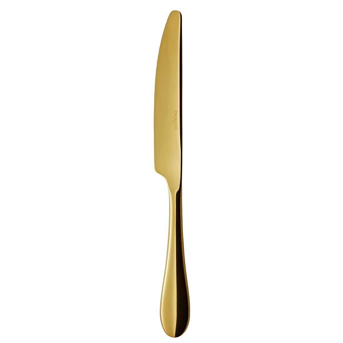 ONDE GOLD FINISH Table knife, 1 pc solid handle, serrated