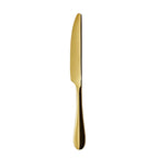 ONDE GOLD FINISH Dessert knife, 1 pc solid handle, serrated