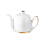 SALAM GOLD Salam tea pot 4 cups white and gold body and white lid