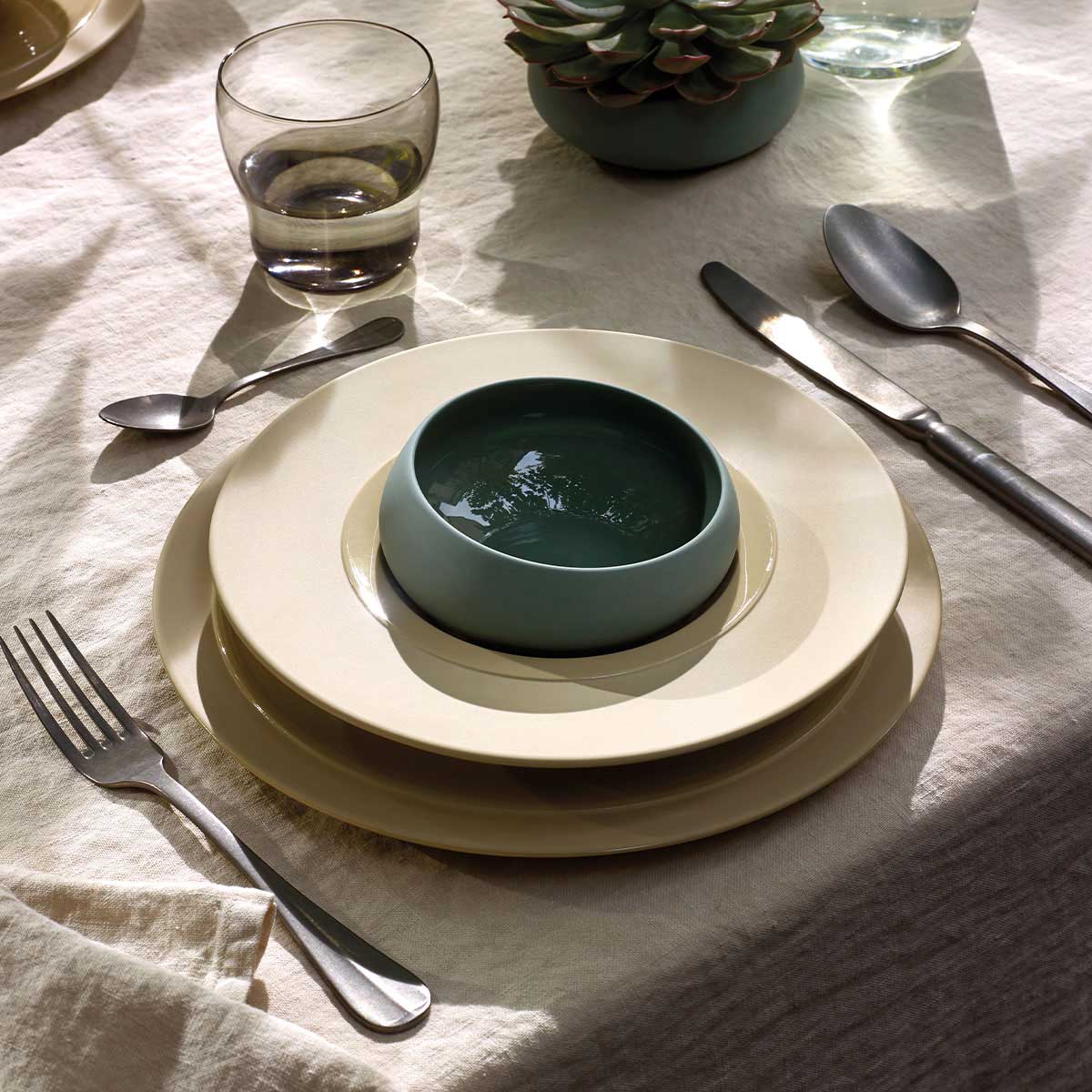 BAHIA BEIGE DUNE Large bowl gourmet plate 26 cm