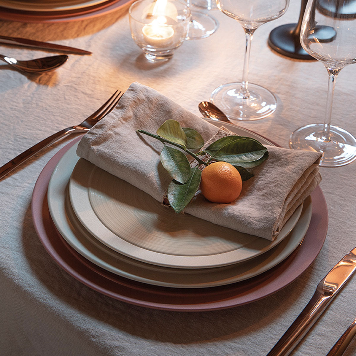 BAHIA BEIGE DUNE Dessert plate 23 cm