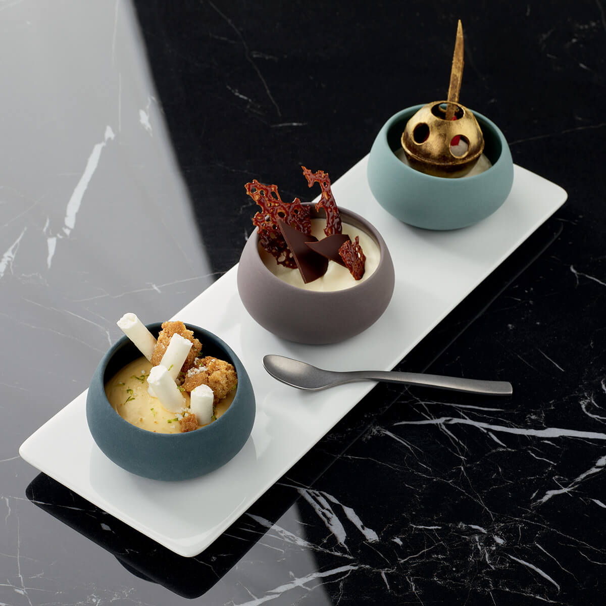 BAHIA BLUE STONE Mini bevelled casserole 7 cl