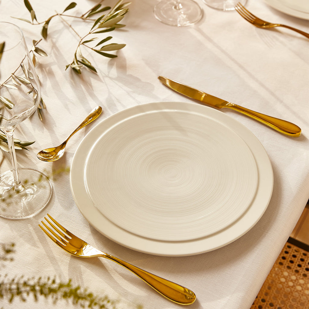 ONDE GOLD FINISH Soup / Dessert spoon, oval