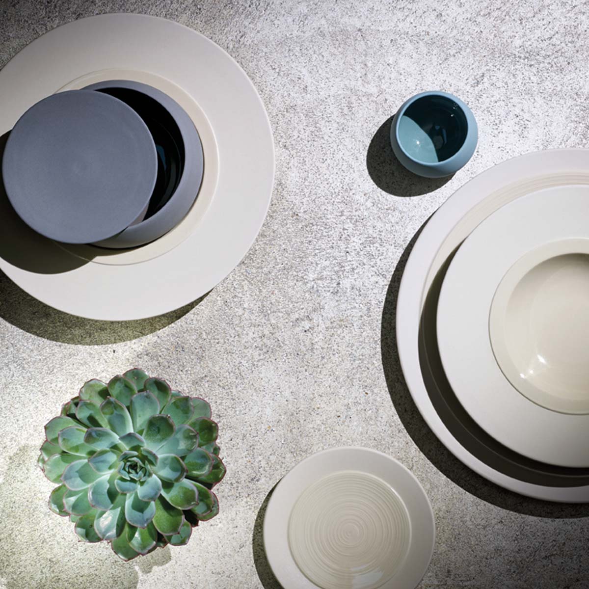 BAHIA BEIGE DUNE Large bowl gourmet plate 26 cm