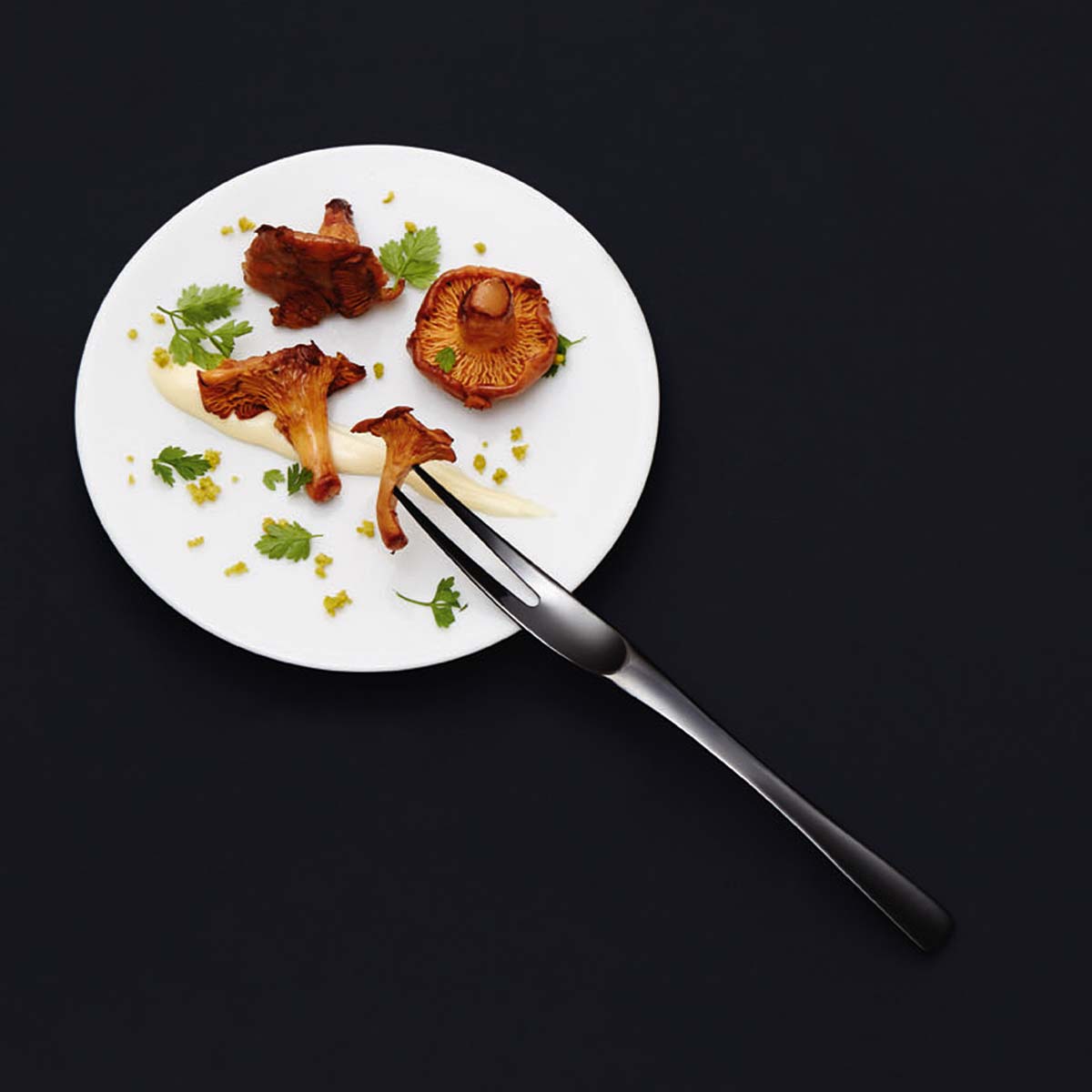 XY BLACK MIRROR FINISH Appetizer fork